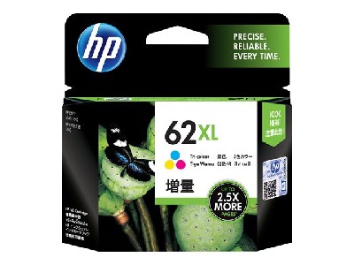 HP 62XL ink cartridge tri-colour high capacity 1-pack